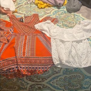 Cold shoulder tank and off shoulder tank